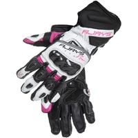 Rjays Long Cobra 2 Carbon Ladies Motorcycle Glove Black/Pink/White  