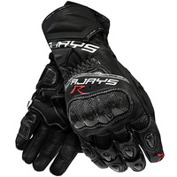 New Rjays Long Cobra 2 Carbon Mens Leather Gloves - Black