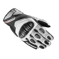 Spidi Carbo 4 Coupe Motorcycle Leather Gloves - Black/White