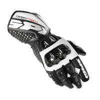 Spidi Men's Carbo Track Motorcycle Gloves - Black/White