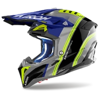 Airoh Aviator 3 Hima Blue Gloss Motorcycle Helmet