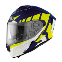 Airoh Spark Rise Motorcycle Helmet  - Blue/Yellow Matte
