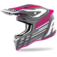 Airoh Strycker Shaded Motorcycle Helmet - Pink Matte