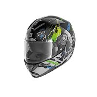 Shark Ridill Drift-R Motorcycle Helmet - Black/Green/Blue