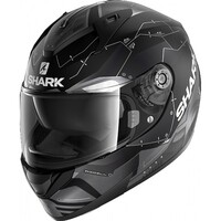 Shark Ridill Mecca Motorcycle Helmet - Black/Anthracite/Silver