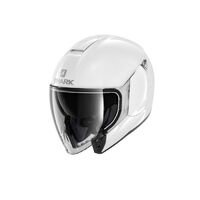 Shark City Cruiser Blank Motorcycle Helmet - White