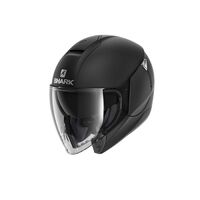 Shark City Cruiser Blank Open Face Motorcycle Helmet King Size - Matte Black