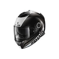 Shark Spartan Carbon Skin Motorcycle Helmet  - Black/White