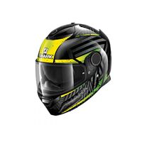 Shark Spartan Kobrack Motorcycle Helmet - Black/Yellow/Green