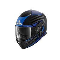 Shark Spartan Kobrak Motorcycle Helmet 2X-Large - Matte Black/Blue