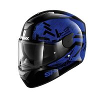 Shark D-Skwal Hiwo Motorcycle Helmet - Black/Blue/Black