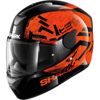 Shark D-Skwal Hiwo Motorcycle Helmet - Black/Orange