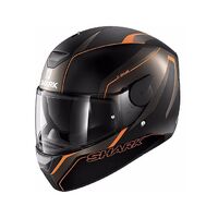 Shark D-Skwal Rakken Motorcycle Helmet - Matte Black/Anthracite/Orange
