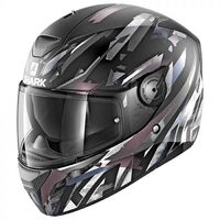 Shark D-Skwal Kanhji Motorcycle Helmet - Black/White/Anthracite 