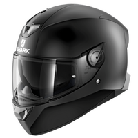 Shark Skwal 2 Motorcycle Helmet - Blank Matte Black/White Led