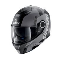 Shark Spartan Apics Motorcycle Helmet Large - Matte Black/Silver/Anthracite
