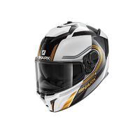 Shark Spartan GT Tracker Motorcycle Helmet - White/Black/Gold