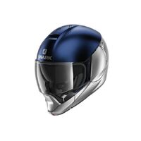 Shark Evojet Dual Blank Motorcycle Helmet - Matte Silver/Blue