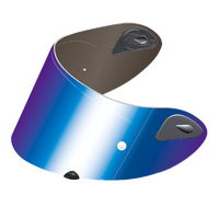 Kabuto Motorcycle Helmet Visor Irridium Blue Ab5 (Daf-1) (Suit Aeroblade 5)