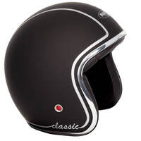 Rxt Classic Open Face Motorcycle Helmet - Matte Silver (No Studs)