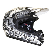 Rxt Kid's Racer 4 AS/NZS 1698 Standards Motorcycle Helmet - White/Black