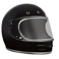 Rxt Stone Full Face Solid Motorcycle Helmet - Gloss Black/Chrome Trim
