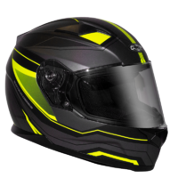 Rxt 817 Street Missile Motorcycle Helmet - Matte Black/Fluro Yellow