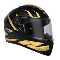 Rxt Street 2 Asphalt Motorcycle Helmet - Matte Black/Gold [Size: Small]
