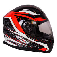 Rxt Venom 2 Fibreglass Motorcycle Helmet Small - Black/Red