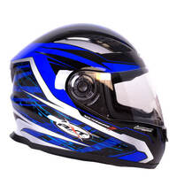 Rxt Venom 2 Fibreglass Motorcycle Helmet - Black/Blue