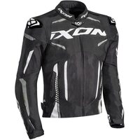 Ixon Gyre Sporty Outfit Motorcycle Textile Jacket - Black/White