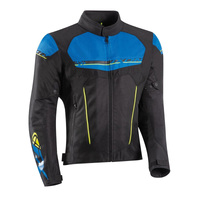 Ixon T-Rex Motorcycle Jacket - Black/Blue/Yelllow