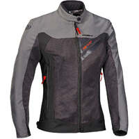Ixon Orion Lady Motorcycle Jacket - Anthracite/Grey/Red