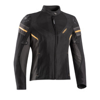 Ixon Ilana Women's Textile Motorcycle Jacket - Black/Anthracite/Gold