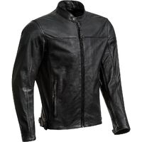 Ixon Crank Air Leather Motorcycle Jacket - Black
