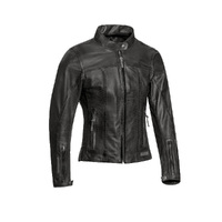 Ixon Lady Crank Air Leather Motorcycle Jacket - Black