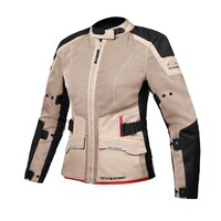 Ixon M-Njord Lady Motorcycle Jacket Sand/Black/Red (Sm)