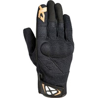 Ixon RS Delta  Light Stretch Adult Womens Motorcycle Gloves - Black/White/Gold