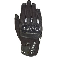 Ixon RS Rise Air Ultra Ventilated Leather Motorcycle Gloves - Black/White