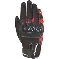 Ixon RS Rise Air Ultra Ventilated Leather Motorcycle Gloves - Black/Red