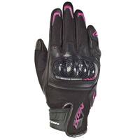 Ixon Ladies RS Rise Air Ultra Ventilated Leather Motorcycle Gloves - Black/Pink