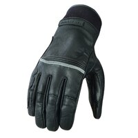 Johnny Reb Man's Derwent Reflective Motorcycle Leather Gloves  - Black