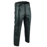 Johnny Reb Men's Oxley Leather Motorcycle Pants - Black