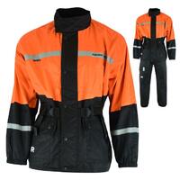 Johnny Reb Man's Bogong II Waterproof Jacket & Pants Set - Black/Orange