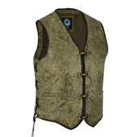 Johnny Reb Man's  Sturt Vest Leather -Mungai Brown