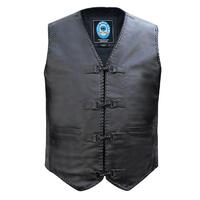 Johnny Reb Man's  Murray Vest Leather - Black