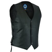 Johnny Reb Man's  Plenty Vest Leather -Black
