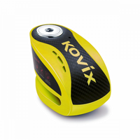 Kovix Alarm Disc Lock KNX-6 Yellow With Reminder Cable & Mount