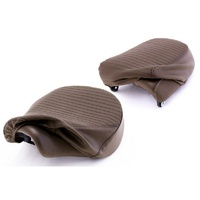 Royal Enfield Pleated Seat Cover Set Brown - Meteor 350