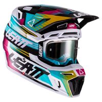 Leatt 2022 Moto 8.5 Composite V22 Helmet Kit - Aqua
